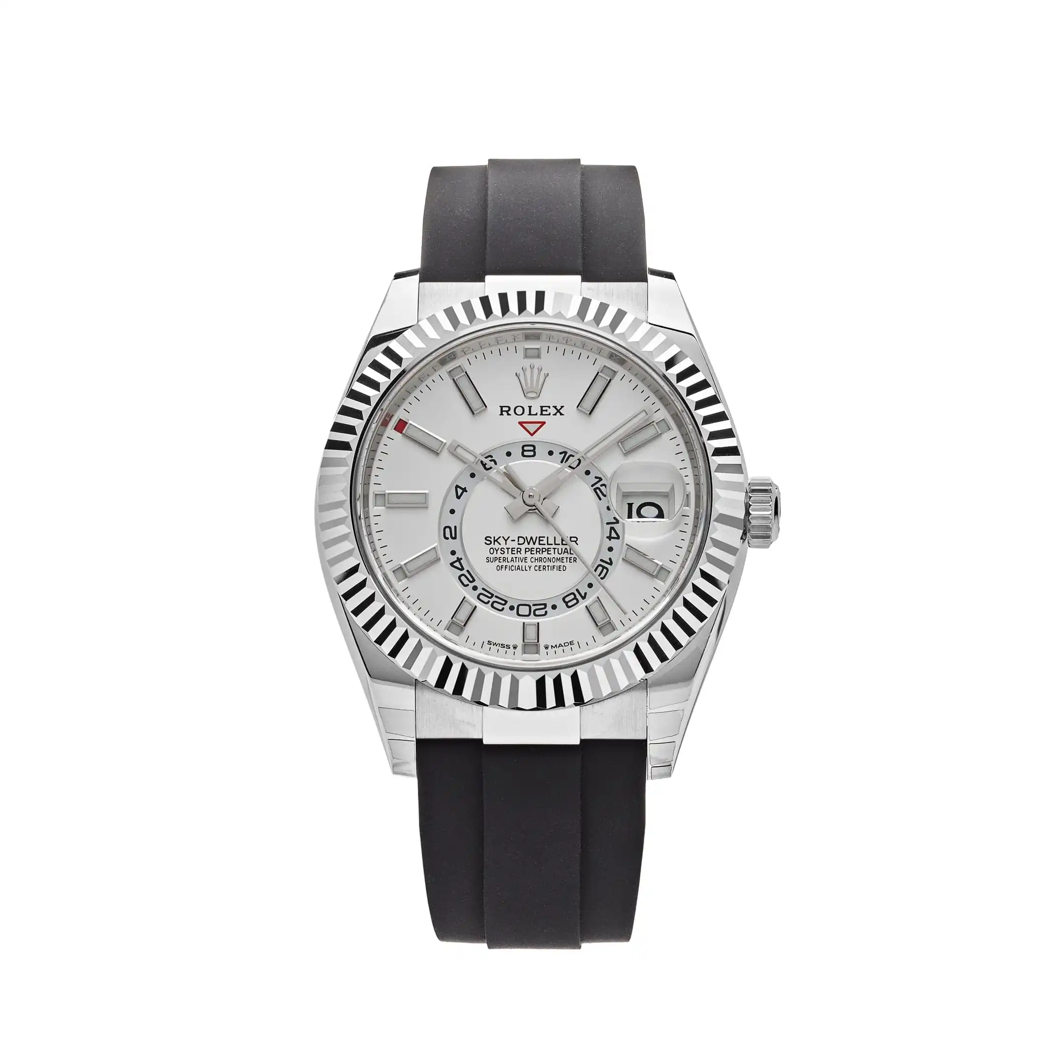 psnogllxxo4.webp Replica Rolex Sky-Dweller 336239 White Gold White Dial Oysterflex - Image 1
