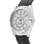 Replica Rolex Sky-Dweller 336239 White Gold White Dial Oysterflex - Image 3