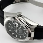 Replica Rolex Sky-Dweller 336239 White Gold Black Dial Oysterflex - Image 3