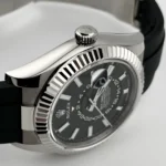 Replica Rolex Sky-Dweller 336239 White Gold Black Dial Oysterflex - Image 4