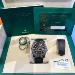 Replica Rolex Sky-Dweller 336239 White Gold Black Dial Oysterflex - Image 11