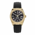 Replica Rolex Sky-Dweller 336238 Yellow Gold Bright Black Dial