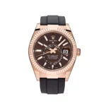 Replica Rolex Sky-Dweller 336235 Rose Gold Brown Chocolate Dial Oysterflex