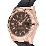 Replica Rolex Sky-Dweller 336235 Rose Gold Brown Chocolate Dial Oysterflex - Image 2