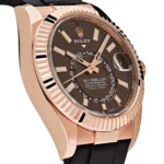 Replica Rolex Sky-Dweller 336235 Rose Gold Brown Chocolate Dial Oysterflex - Image 3