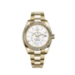 Replica Rolex Sky-Dweller 326938 Yellow Gold White Dial