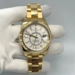 Replica Rolex Sky-Dweller 326938 Yellow Gold White Dial - Image 3