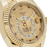 Replica Rolex Sky-Dweller 326938 Yellow Gold Champagne Dial Arabic Numerals - Image 5
