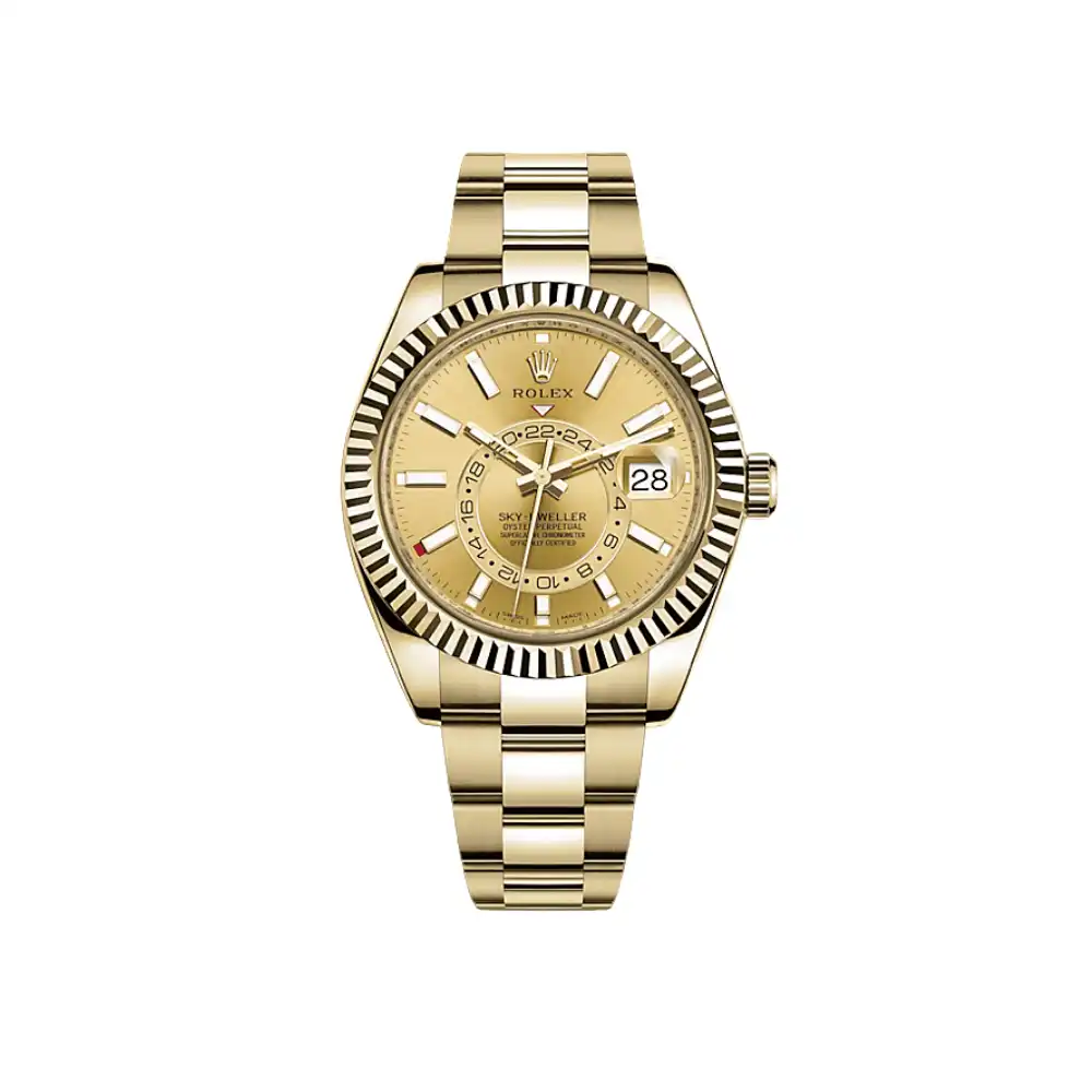 ltibnlqmt1x.webp Replica Rolex Sky-Dweller 326938 Yellow Gold Champagne Dial - Image 1
