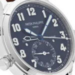 Replica Patek Philippe Calatrava 5524G-001 'Pilot' Travel Time White Gold - Image 5