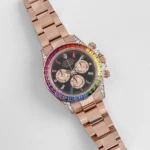 Rolex Daytona Replica 116595RBOW 'Rainbow' Rose Gold Black Dial Sapphire Bezel - Image 3