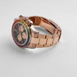 Rolex Daytona Replica 116595RBOW 'Rainbow' Rose Gold Black Dial Sapphire Bezel - Image 4