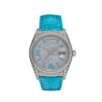 Rolex Day-Date 128159RBR White Gold Diamond Roman Dial