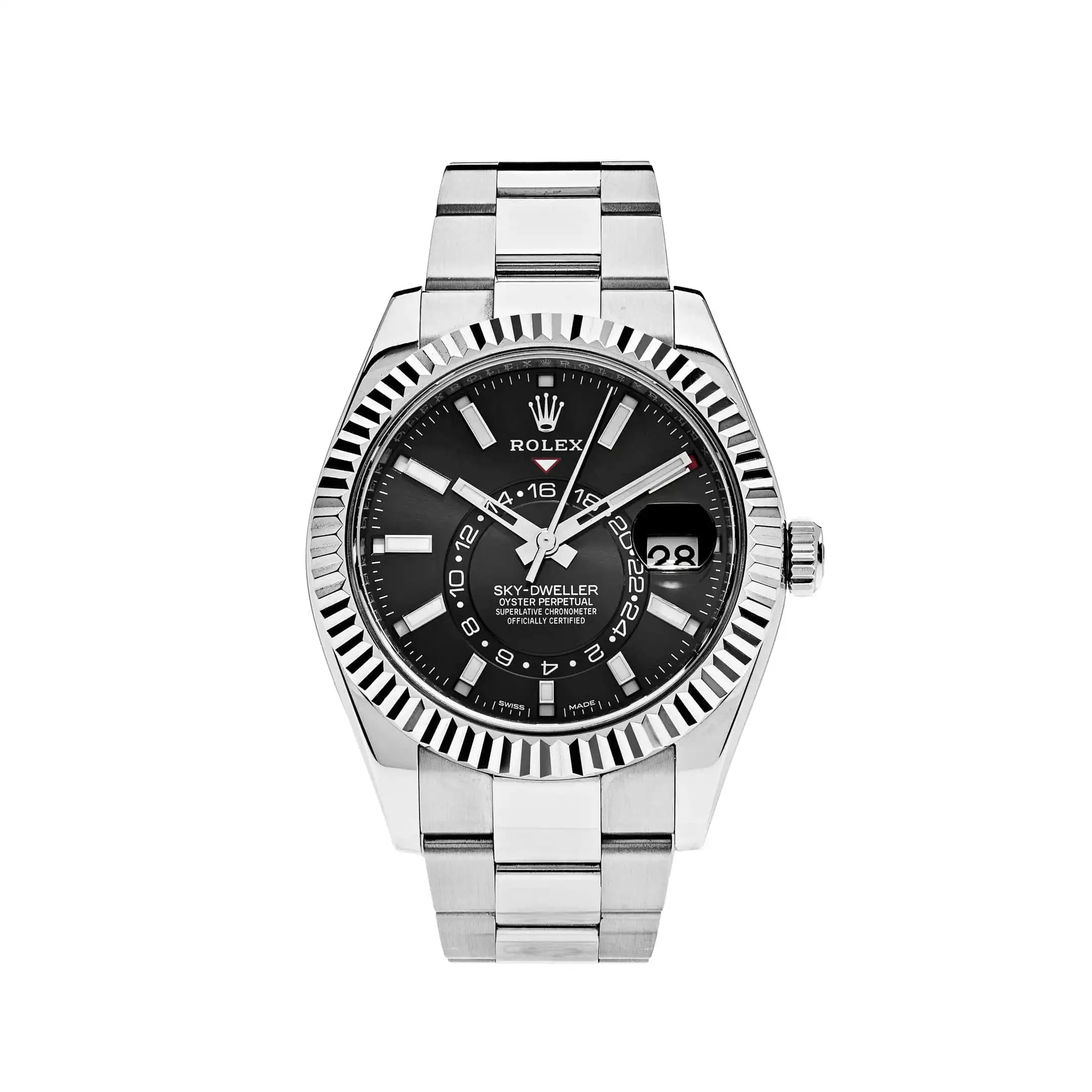 ekzafngang1.webp Replica Rolex Sky-Dweller 326934 Stainless Steel Black Dial - Image 1