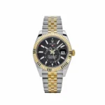 Replica Rolex Sky-Dweller 326933 Stainless Steel Yellow Gold Jubilee Black Dial