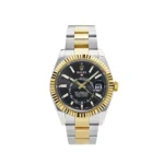 Replica Rolex Sky-Dweller 326933 Stainless Steel Yellow Gold Black Dial