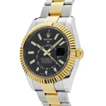 Replica Rolex Sky-Dweller 326933 Stainless Steel Yellow Gold Black Dial - Image 3
