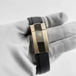 Replica Rolex Sky-Dweller 326238 Yellow Gold Champagne Dial Rubber Strap - Image 11