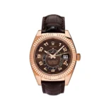 Replica Rolex Sky-Dweller 326135 Rose Gold Chocolate Dial