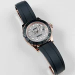 Rolex Yacht-Master Replica 126655 Rose Gold Pave Diamond Dial - Image 2