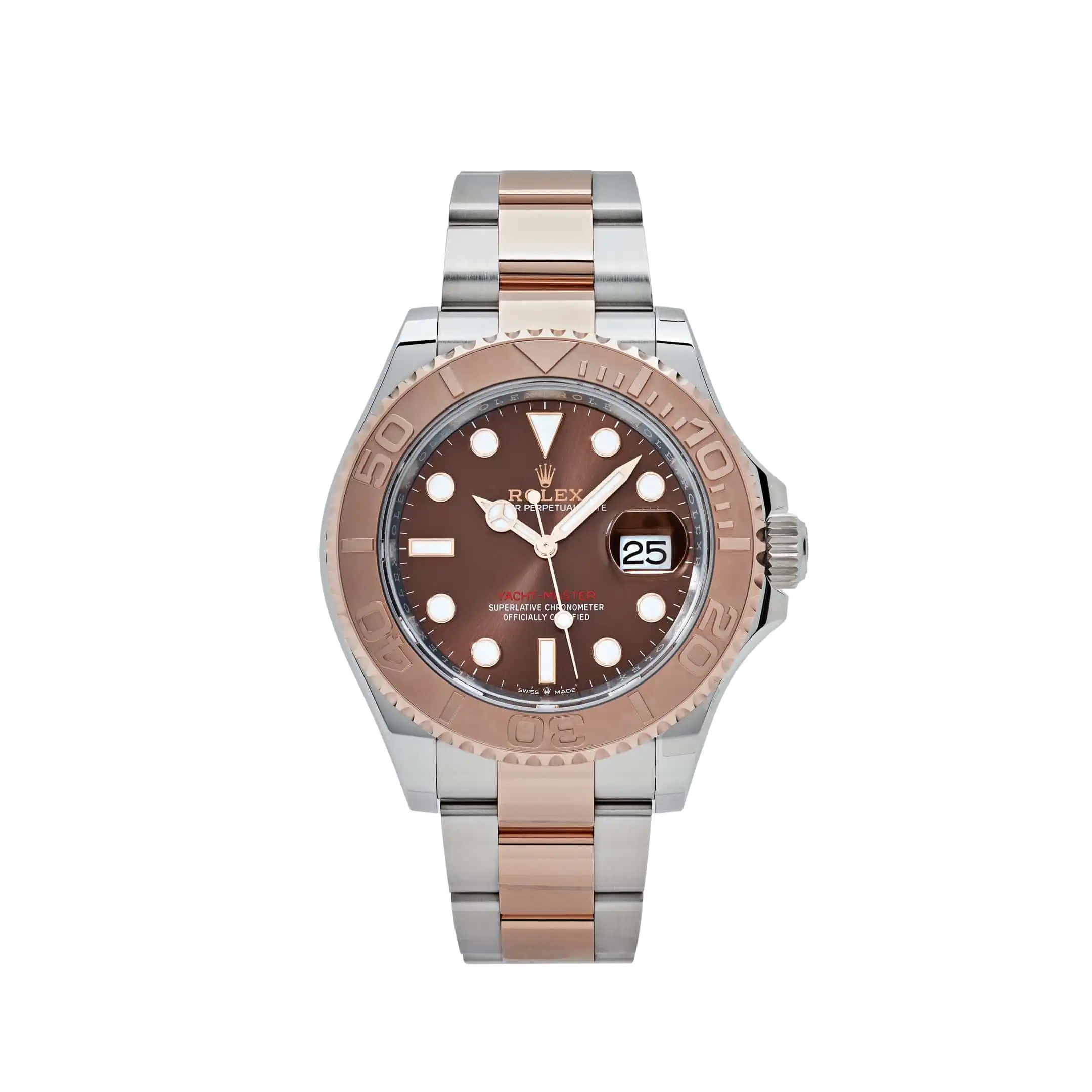 kypgudy5w1l.webp Rolex Yacht-Master Replica 126621 Stainless Steel Rose Gold Brown Dial - Image 1