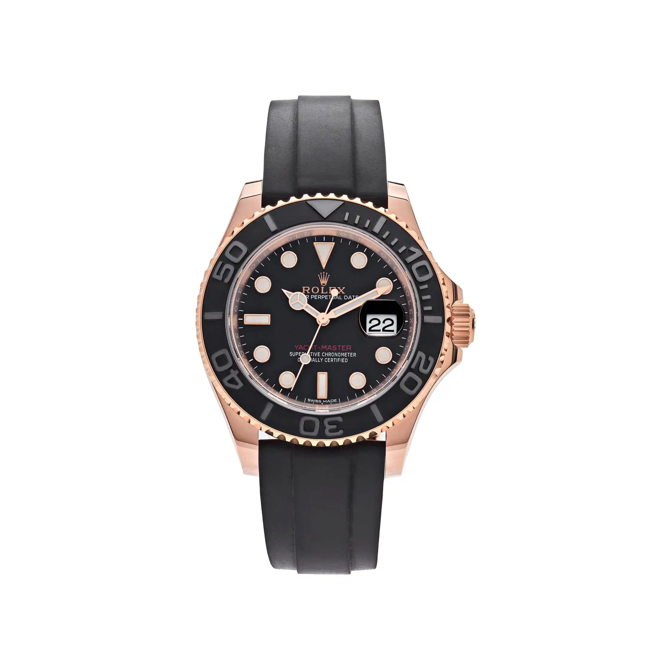 dej1mckahkr.webp Rolex Yacht-Master Replica 116655 Rose Gold Black Dial - Image 1