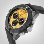 Replica Breitling Avenger B01 Chronograph 44mm Night Mission Mens Yellow Black Leather SB0147101I1X2 - Image 5