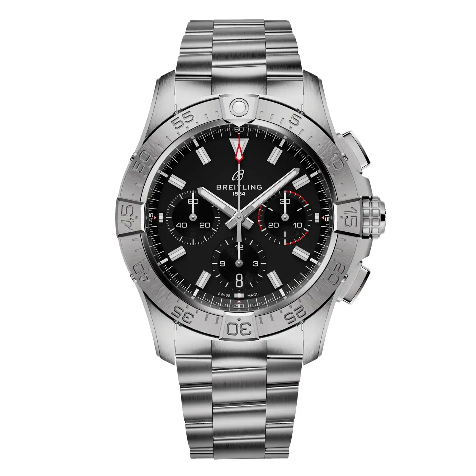 lbq5rwscbvm.webp Replica Breitling Avenger B01 Chronograph 42 Mens Black Stainless Steel AB0146101B1A1 - Image 1