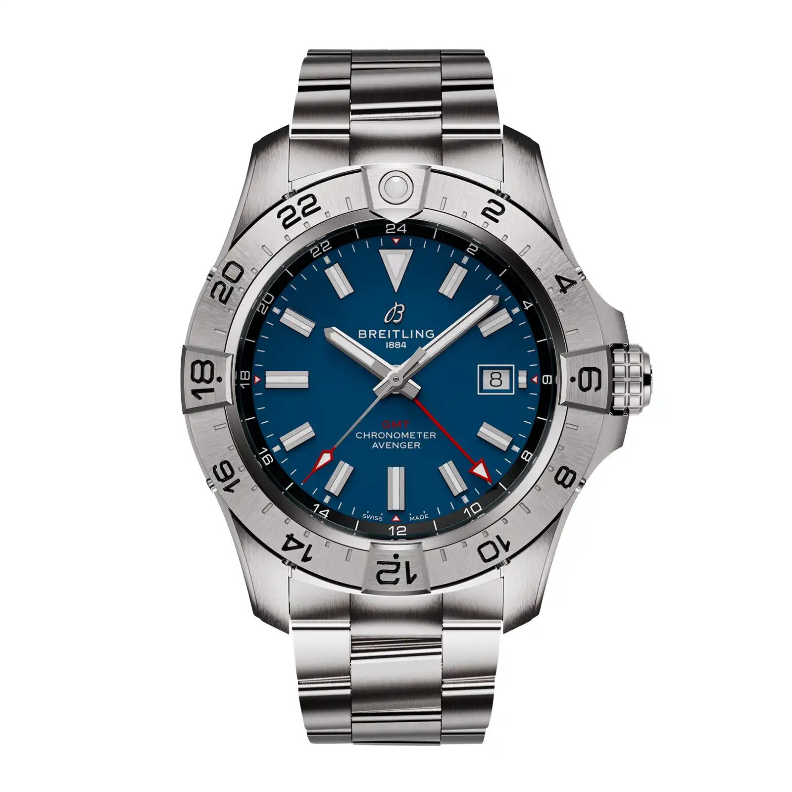 sgd5hybjois.webp Replica Breitling Avenger Automatic GMT 44mm Mens Blue Stainless Steel A32320101C1A1 - Image 1