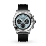 Replica Breitling Chronomat B01 42 Stainless Steel & platinum Rubber Strap - Ice Blue PB0134101C1S1 - Image 3