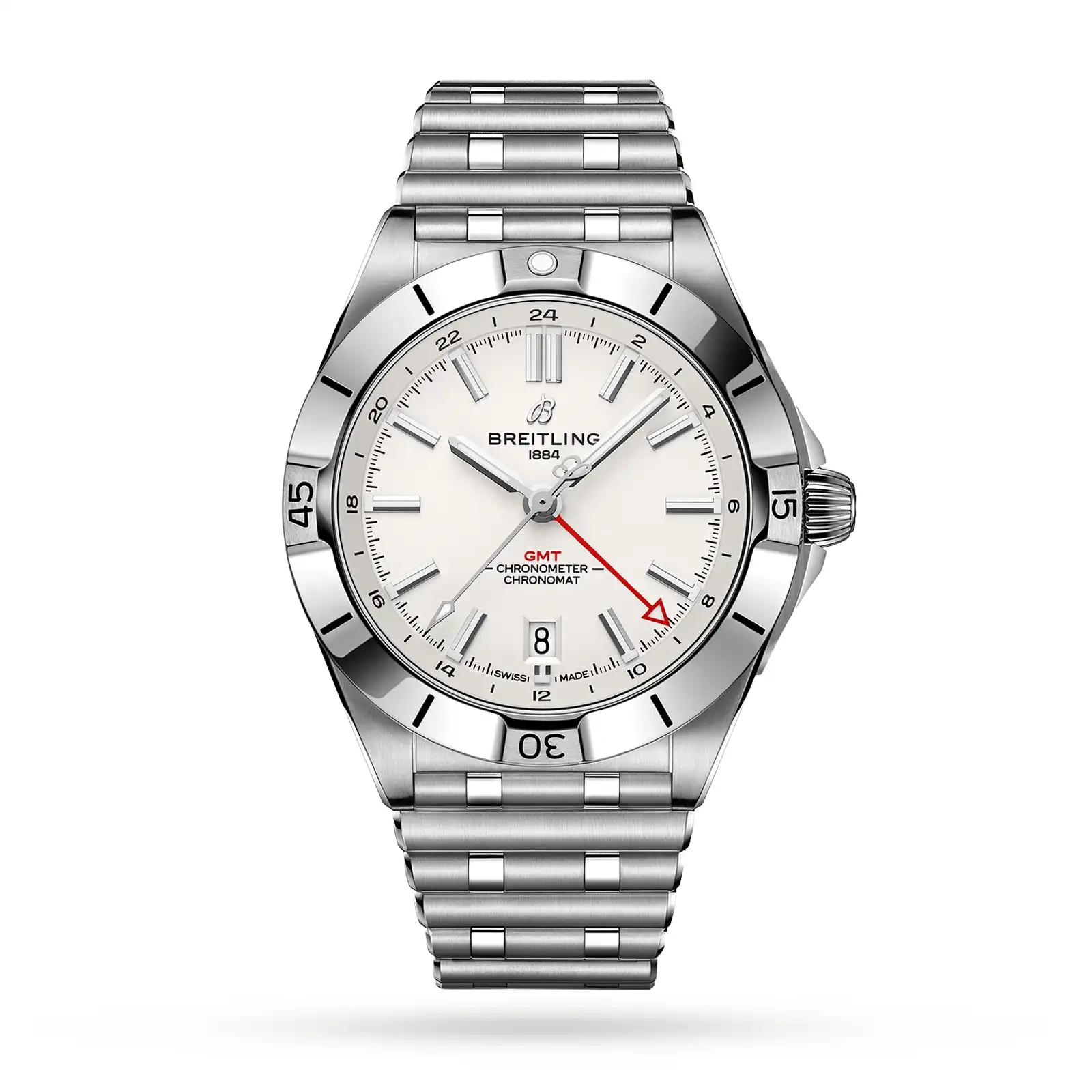 fl2unocqiqg.webp Replica Breitling Chronomat Automatic GMT 40 White Dial A32398101A1A1 - Image 1