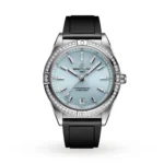 Replica Breitling Chronomat Automatic 36 Stainless Steel & 18k grey gold Rubber Strap - Ice Blue G10380591C1S1