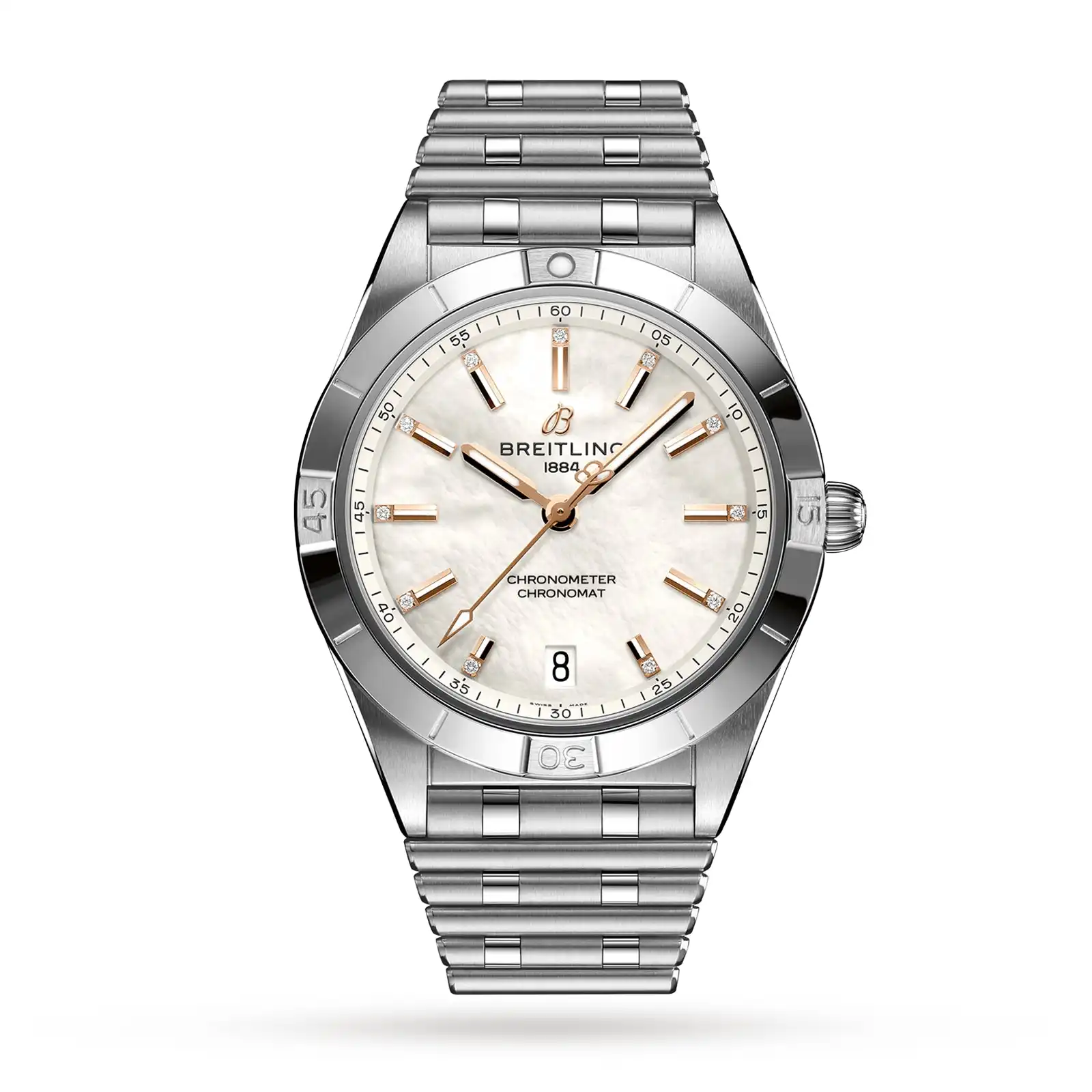 gx4g1inhyd5.webp Replica Breitling Chronomat Automatic 36 Stainless Steel Mother of Pearl A10380101A4A1 - Image 1