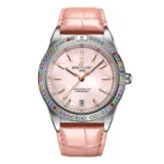 Replica Breitling Chronomat Automatic 36 South Sea Pink Leather Strap Ladies G10380BB1K1P1
