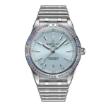 Replica Breitling Chronomat Automatic 36 South Sea Ice Blue Stainless Steel Bracelet Ladies G10380611C1G1
