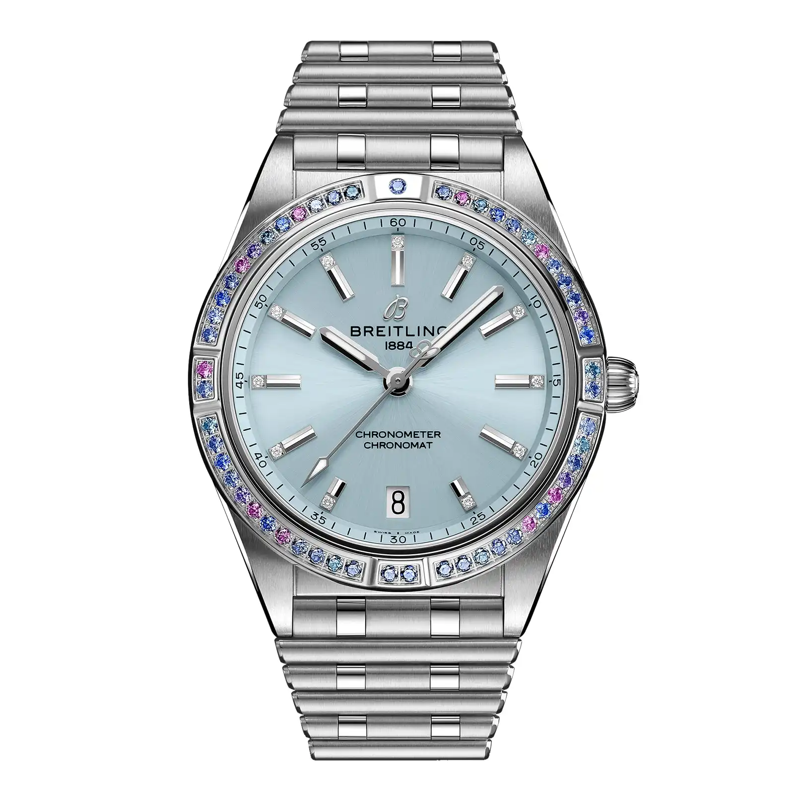 tbeq23lfwzr.webp Replica Breitling Chronomat Automatic 36 South Sea Ice Blue Stainless Steel Bracelet Ladies G10380611C1G1 - Image 1