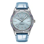 Replica Breitling Chronomat Automatic 36 South Sea Ice Blue Leather Strap Ladies G10380611C1P1 - Image 3