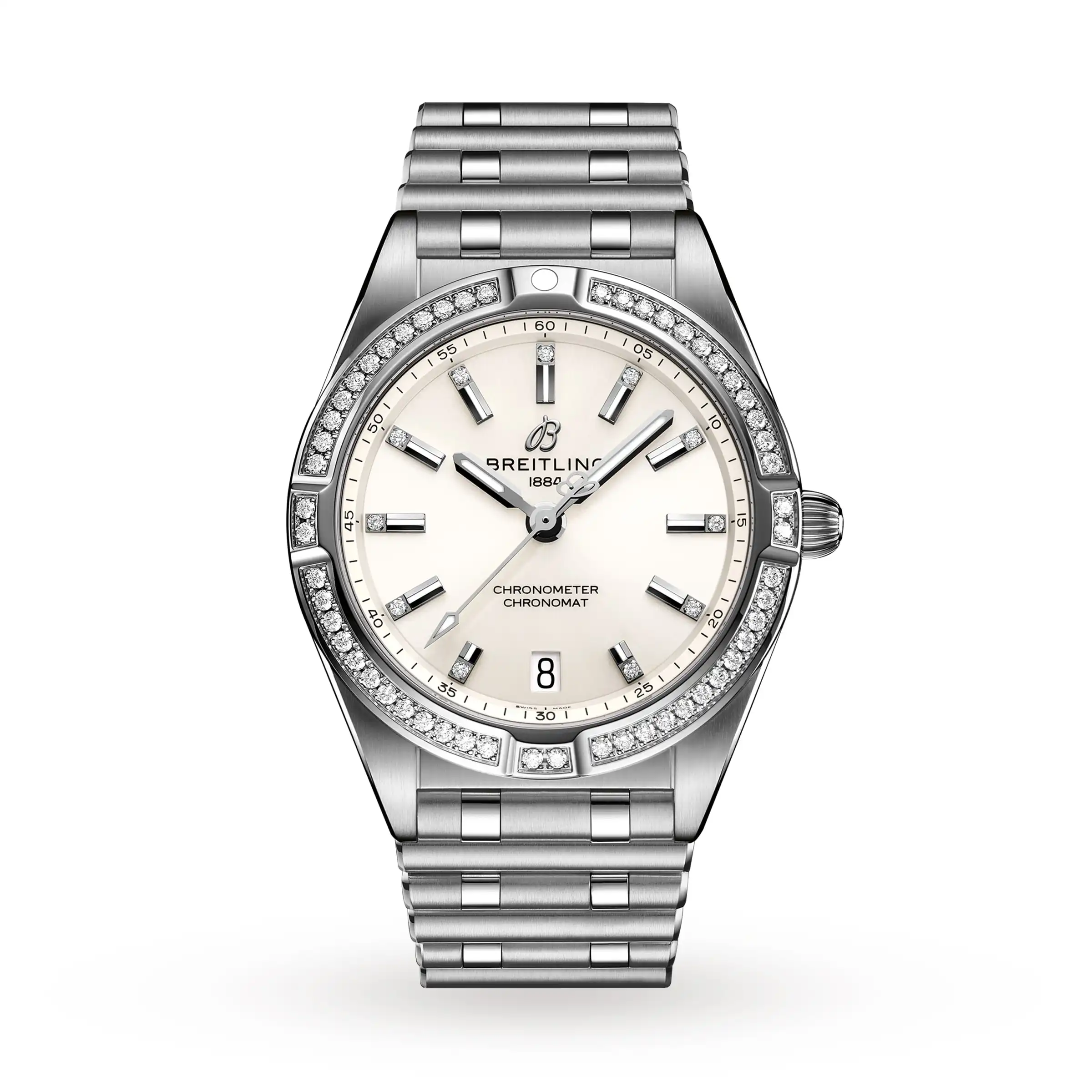 h5cqoxxirdb.webp Replica Breitling Chronomat 32 Stainless Steel (gem-set) A77310591A1A1 - Image 1