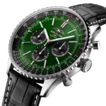Replica Breitling Navitimer B01 Chronograph 46 Stainless Steel Leather Strap AB0137241L1P1 - Image 2