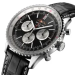Replica Breitling Navitimer B01 Chronograph 46 Stainless Steel Leather Strap AB0137211B1P1 - Image 2