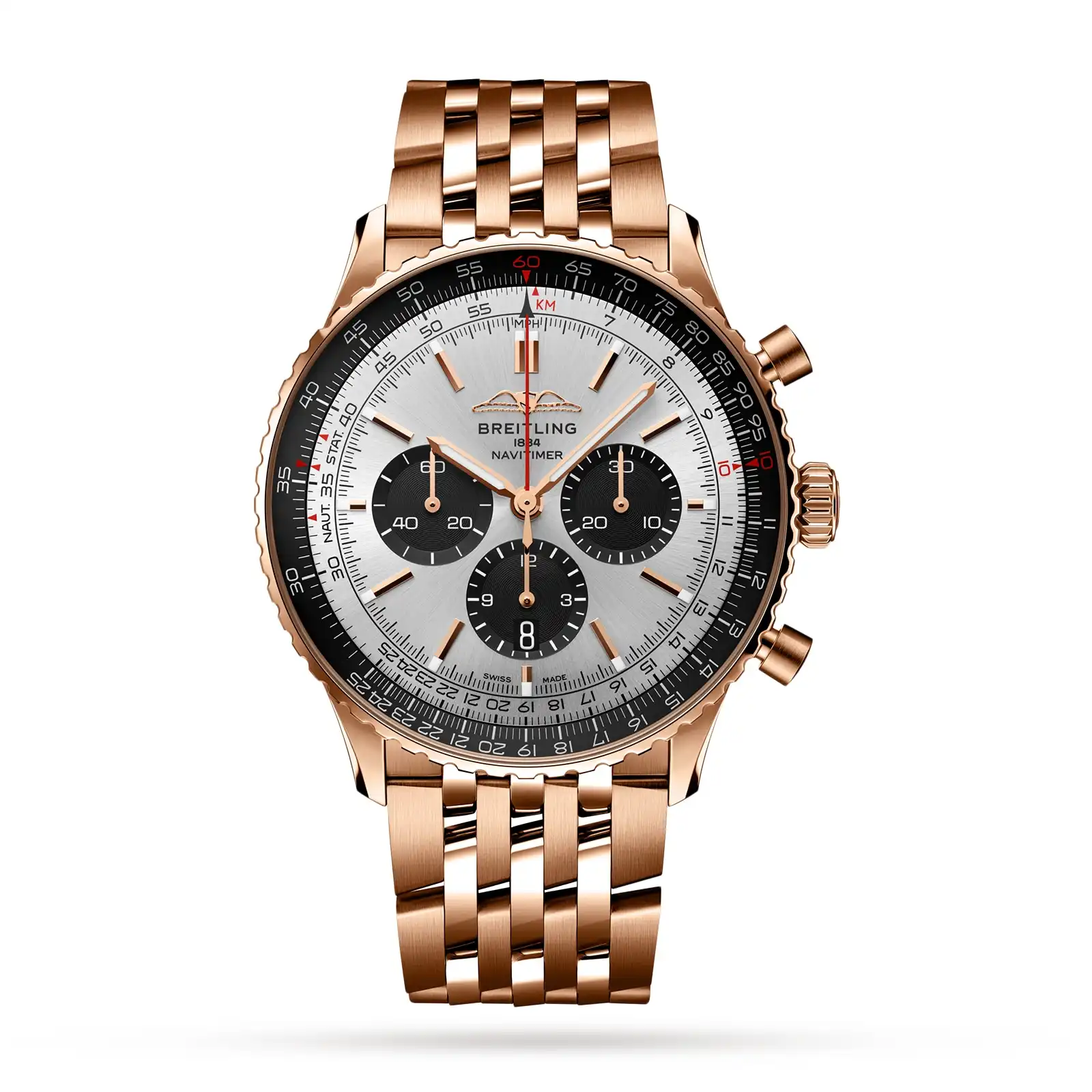 pnsodlfvl05.webp Replica Breitling Navitimer B01 Chronograph 46 18k Red Gold RB0137241G1R1 - Image 1
