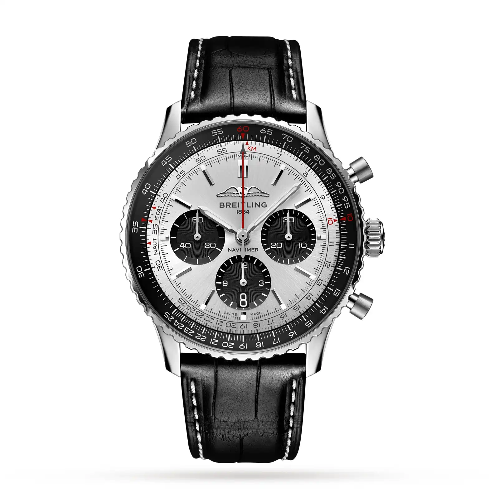 dgefbtfejxu.webp Replica Breitling Navitimer B01 Chronograph 43 Stainless Steel AB0138241G1P1 - Image 1