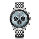 Replica Breitling Navitimer B01 Chronograph 43 Stainless Steel Ice Blue AB0138241C1A1 - Image 7
