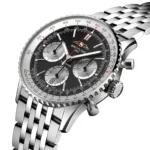 Replica Breitling Navitimer B01 Chronograph 41mm Mens Black Stainless Steel AB0139211B1A1 - Image 2