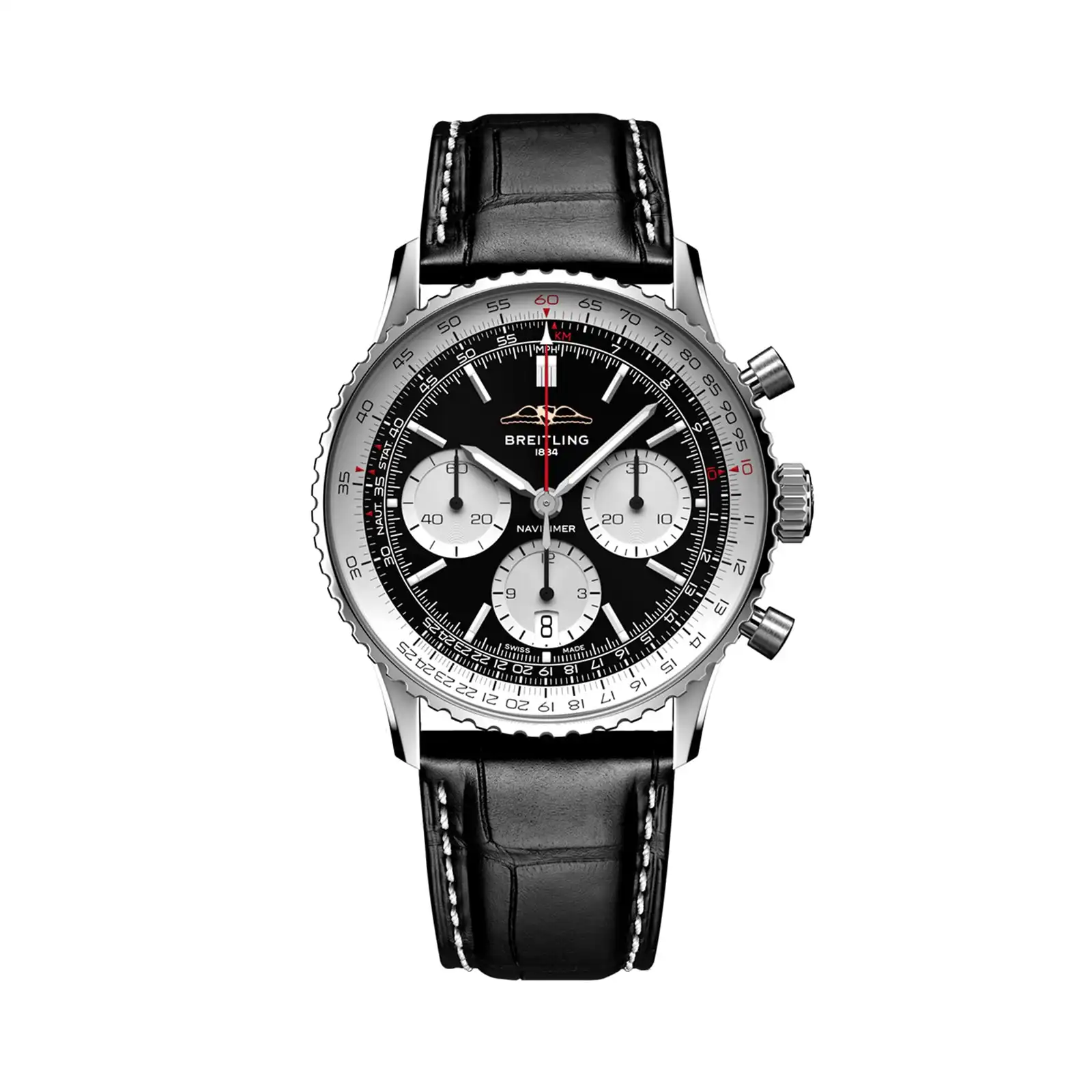 0fnns0is53h.webp Replica Breitling Navitimer B01 Chronograph 41mm Mens Black AB0139211B1P1 - Image 1
