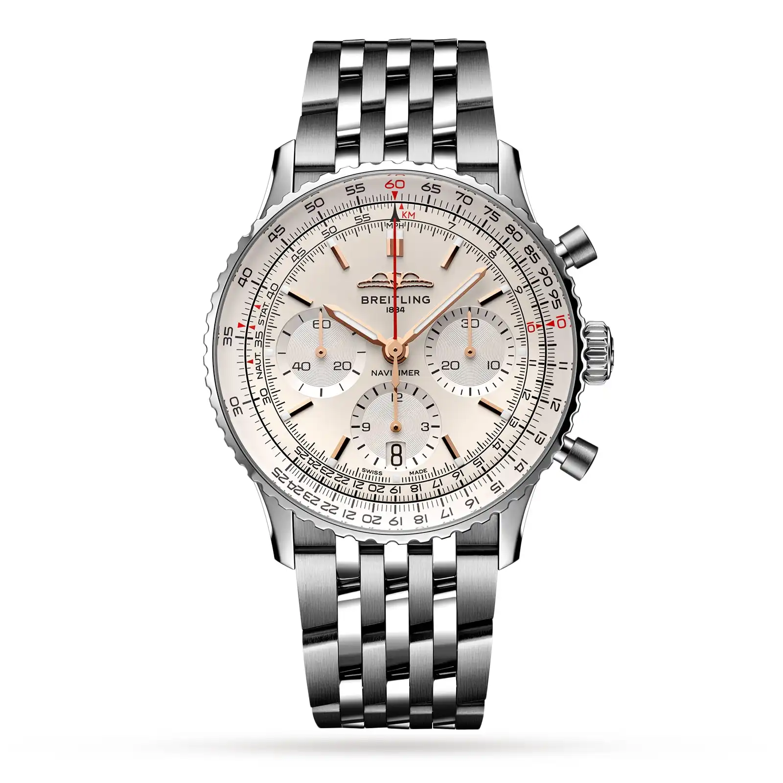 2veglguupue.webp Replica Breitling Navitimer B01 Chronograph 41 Stainless Steel AB0139211G1A1 - Image 1