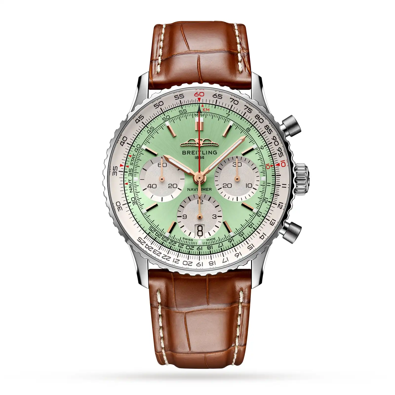 1aq4xe105qw.webp Replica Breitling Navitimer B01 Chronograph 41 Mint AB0139211L1P1 - Image 1