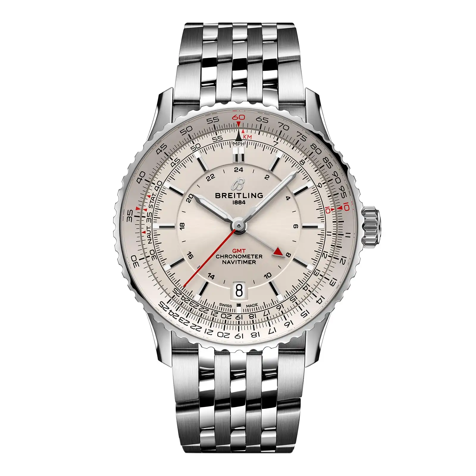 3g4fykec325.webp Replica Breitling Navitimer Automatic GMT 41mm Mens Silver Stainless Steel A32310211G1A1 - Image 1