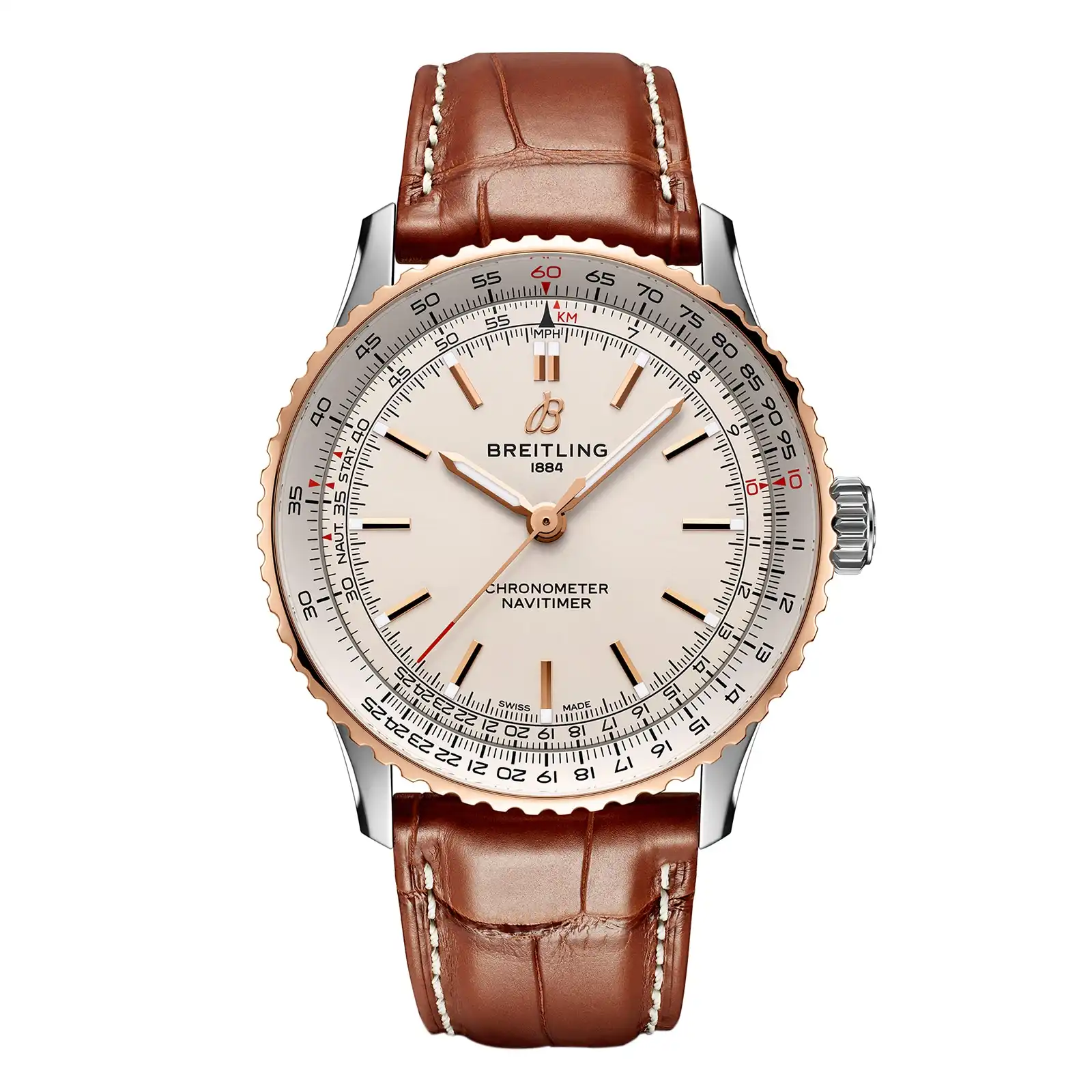 mmy3agrvy4i.webp Replica Breitling Navitimer Automatic 41mm Mens Silver U17329F41G1P1 - Image 1
