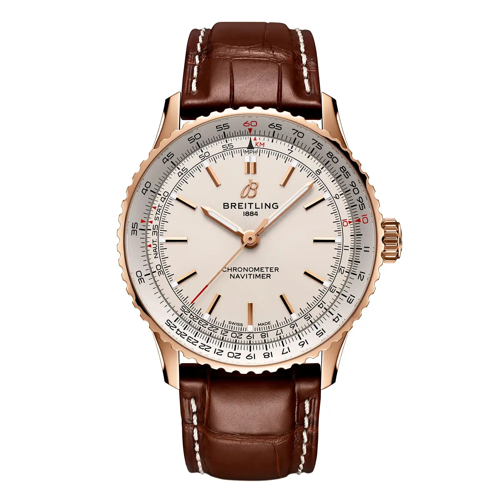 2bf42yc1zt4.webp Replica Breitling Navitimer Automatic 41mm Mens Silver 18k Rose Gold R17329F41G1P1 - Image 1